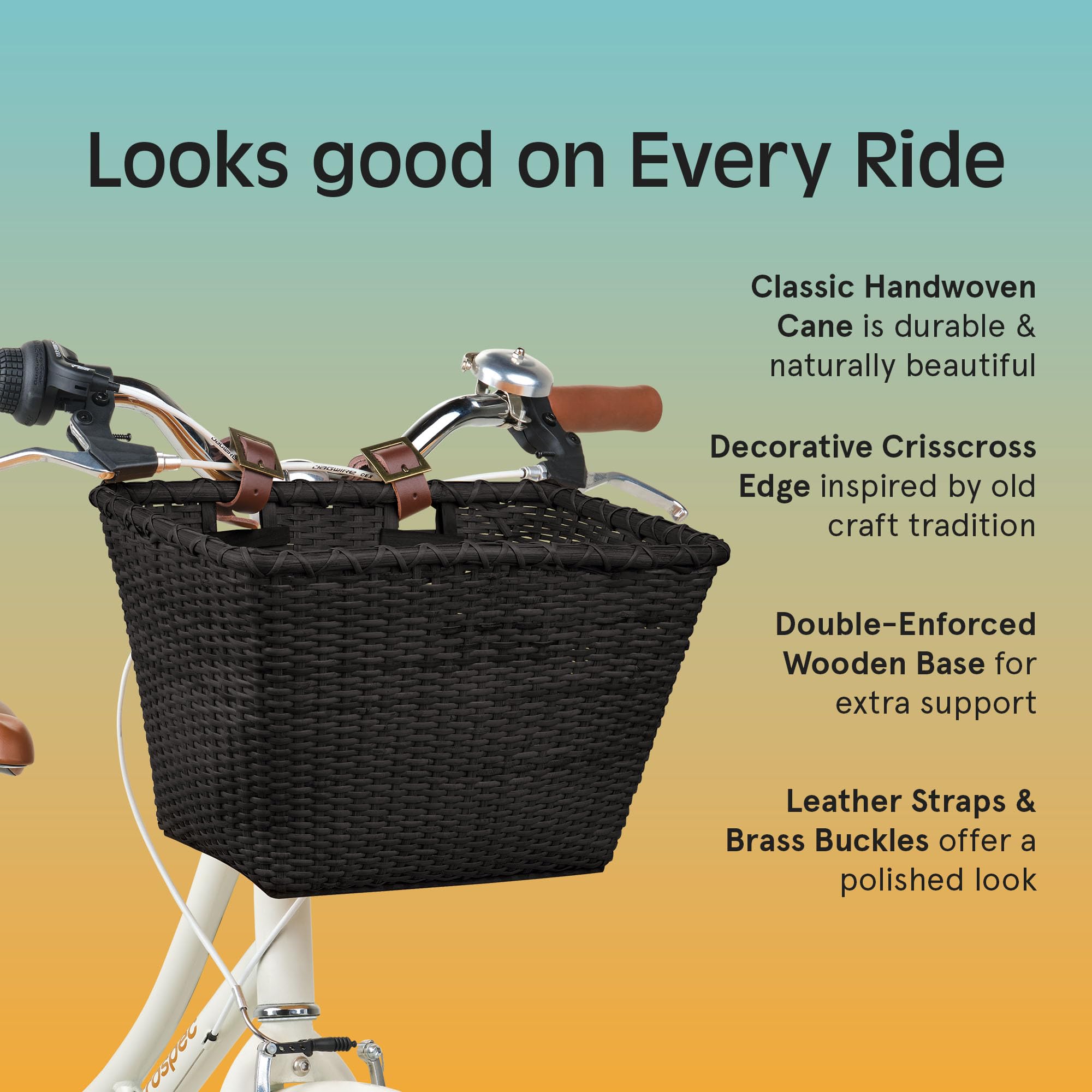 Amazon.com : Retrospec Bicycle Cane Woven Rectangular Toto Basket