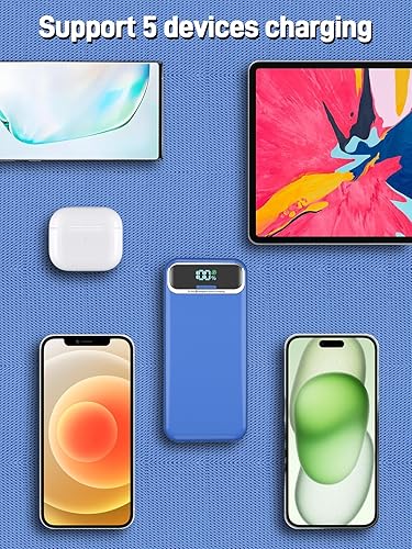 Miniatura 6 de Cargador portátil con cables integrados y enchufe de pared de CA, PD20W y SCP22.5W USB-C carga súper rápida, carga de teléfono de viaje de 20000