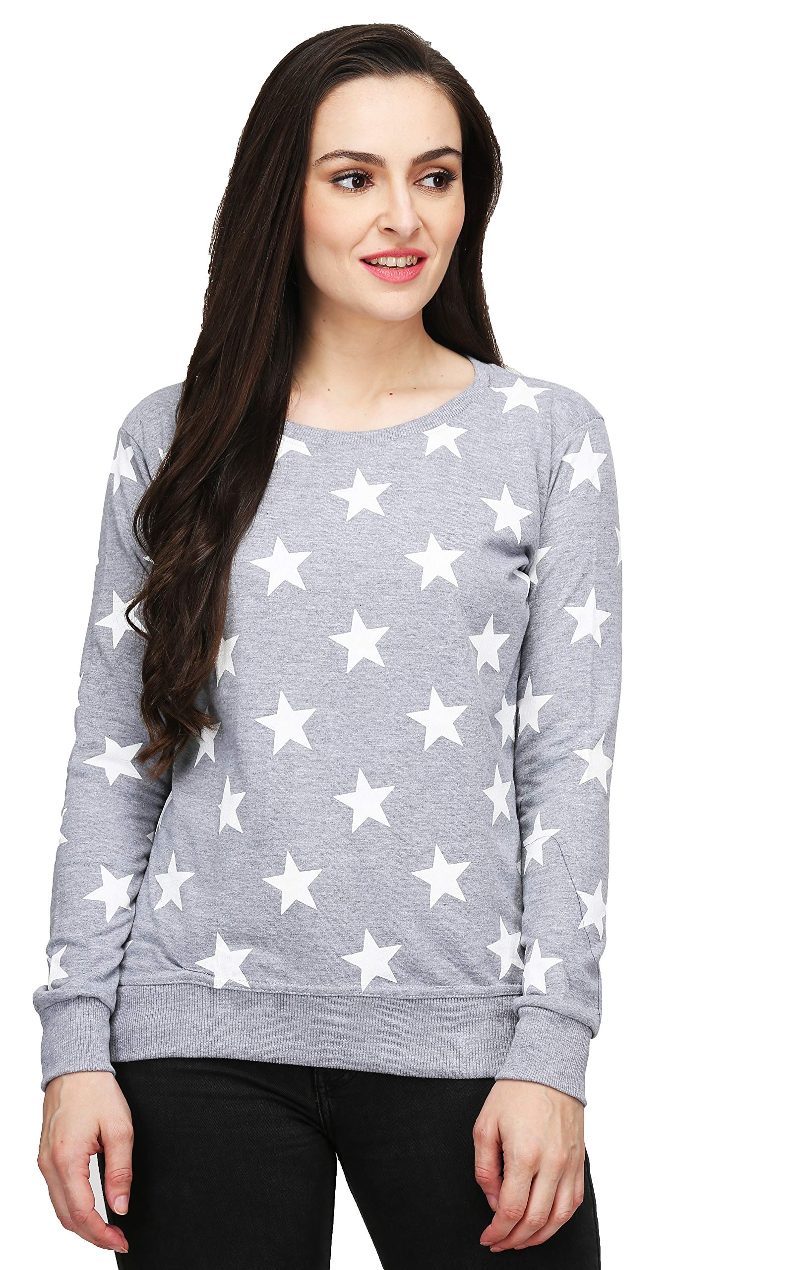 Women's Knit Oversized Round Neck Hooded Sweatshirt (Color Navy)-image-26