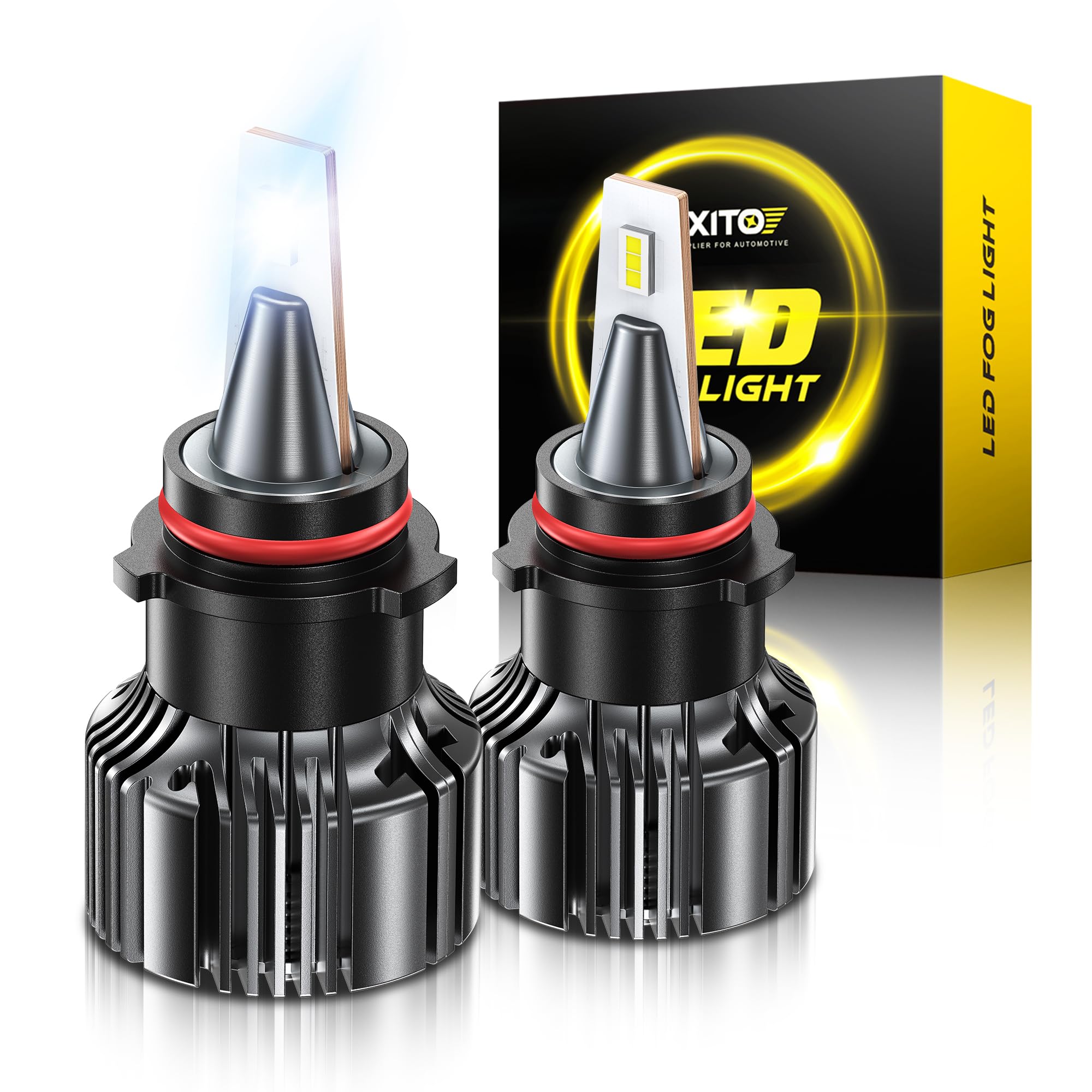 AUXITO PSX26W 12278 LED Fog Light Bulbs 18000LM, 1000% Brighter 6500K 12278C Fog Lights, 1:1 OEM Replacement for Cars Trucks SUVs, 3-Minute Installation, IP68 Waterproof, Pack of 2
