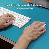 Vista 4 de Aothia - Protector de escritorio de cuero sintético, base para mouse, superficie antideslizante e impermeable para escribir y para laptop