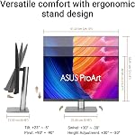 ASUS ProArt Display 27” 5K HDR Professional Monitor (PA27JCV) - 5K (5120 x 2880), IPS, 99% DCI-P3, 100% sRGB, ΔE < 2, USB-C PD 96W, Calman Verified, Color Accurate, Auto KVM, LuxPixel, 3 yr Warranty