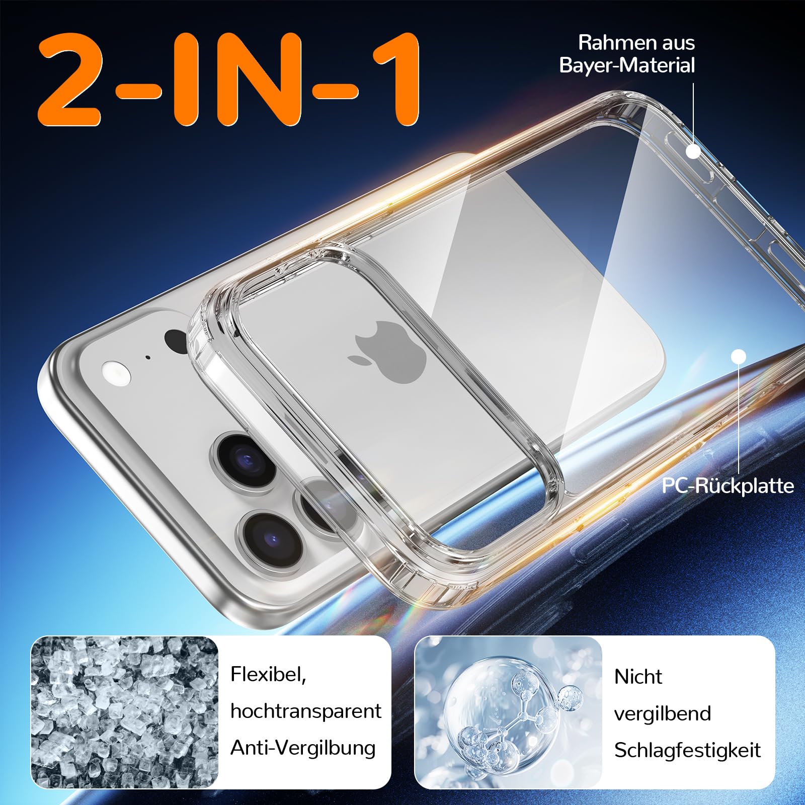 Clear Case for iPhone 15, Ultra Thin, Shockproof TPU Cover, Anti-Yellowing, Crystal Clear, Phone Case for Apple iPhone 15 - Clear — view 450
