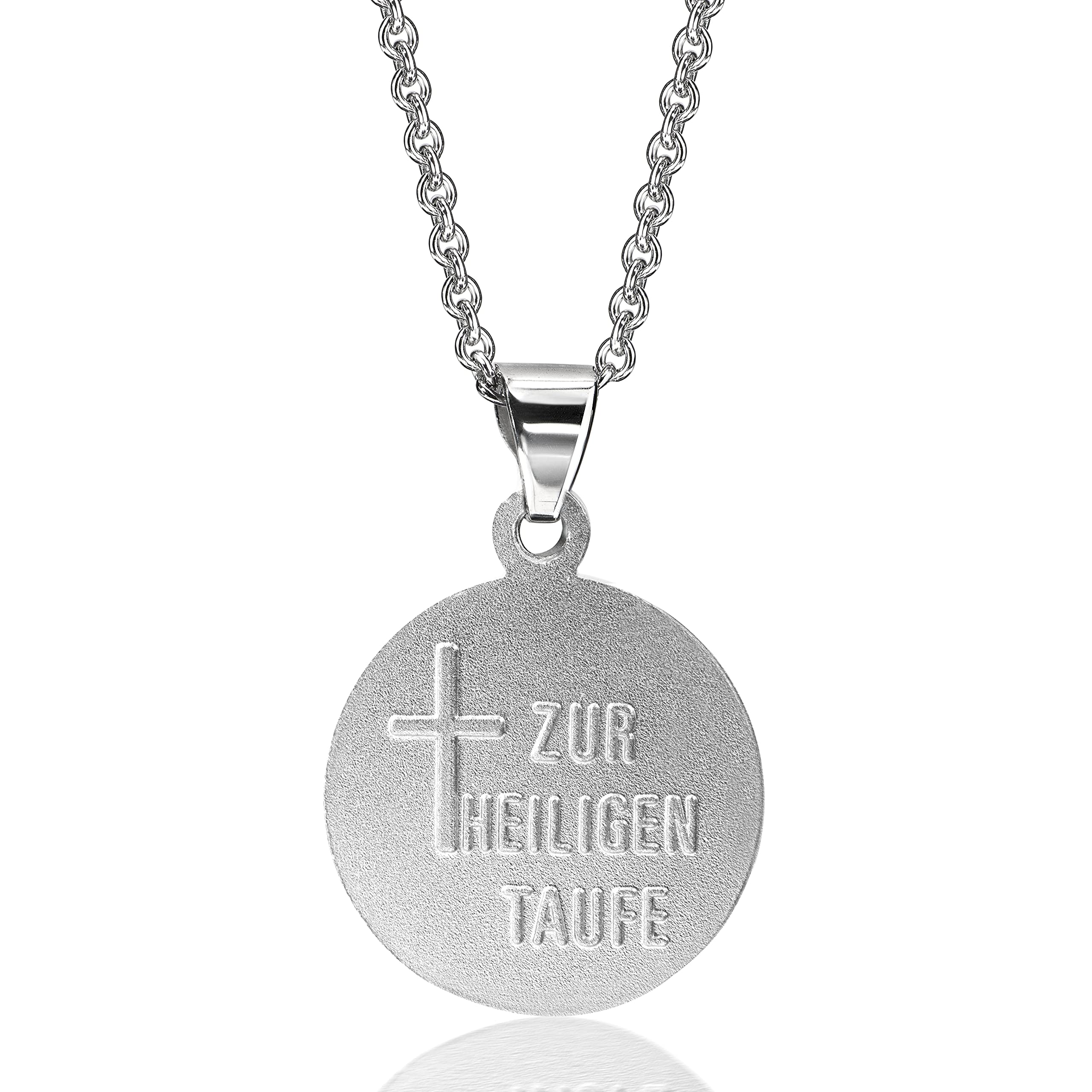 Taufkette Schutzengel Gottes Segen auf all Deinen Wegen Rückseite: Zur Heiligen Taufe inkl. Kette 36/38 cm 925er Sterlingsilber rhodiniert AMZ0491