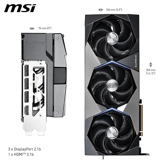 MSI Suprim Geforce Rtx5080 16G Soc Nvidia Geforce RTX 5080, W129163283 (Soc Nvidia Geforce RTX 5080 16 Gb Gddr7)