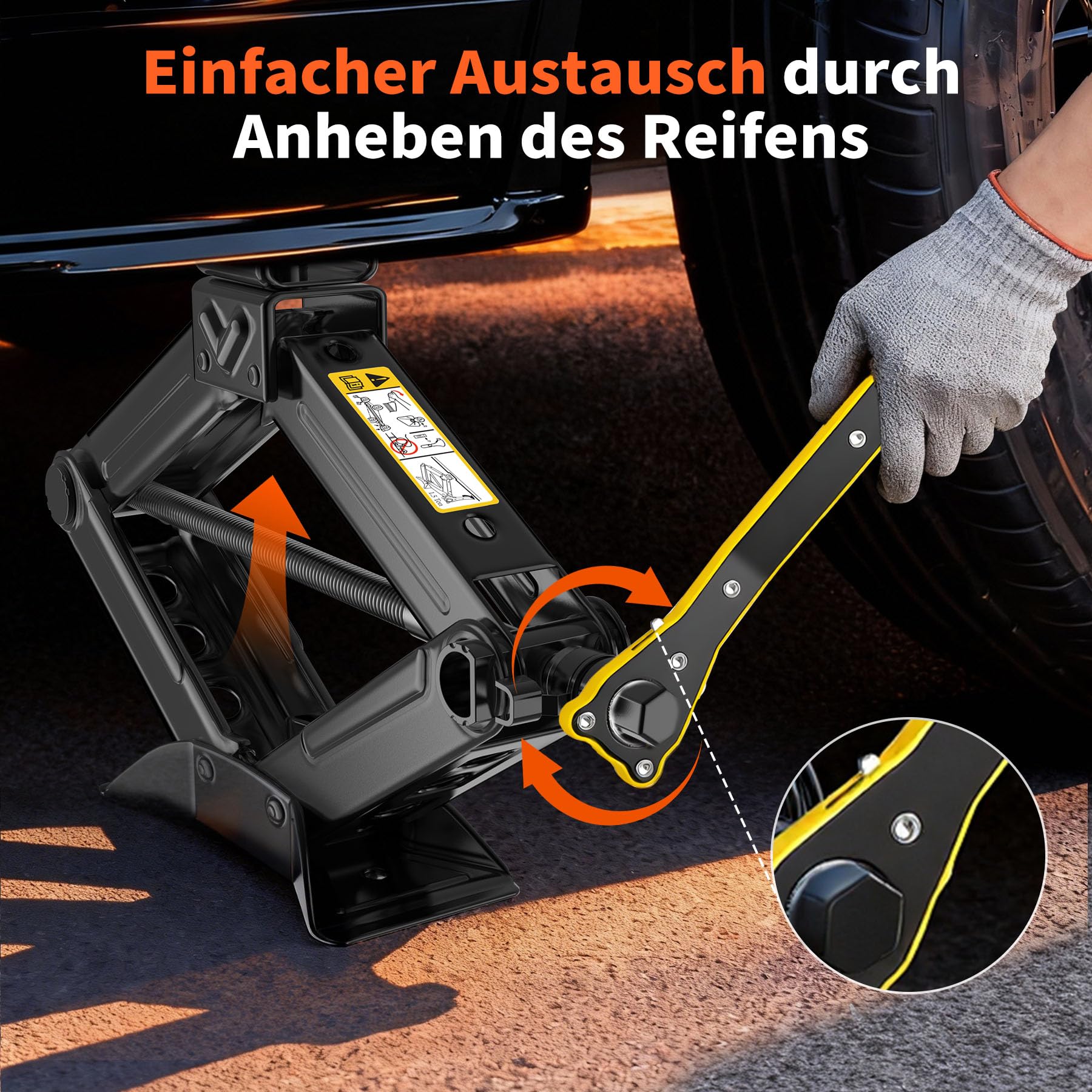 Forever Speed Scissor Jack per auto SUV MPV Max 1.5T con manovella a cricchetto