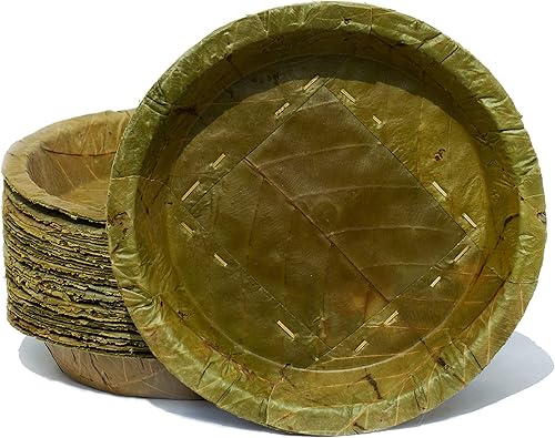 TAPARI - Platos desechables de 20 a 9 pulgadas, hechos de hojas de sal fuertes y ecológicas, platos de papel 100% compostables y biodegradables, disponible en Yaxa Colombia