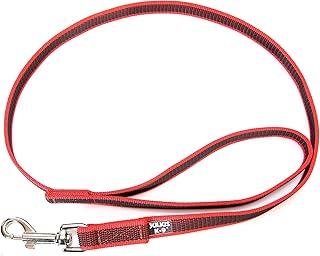 IDC Color & Gray gumierte Leine, 20 mm x 1,2 m mit Schlaufe, Rot-Grau