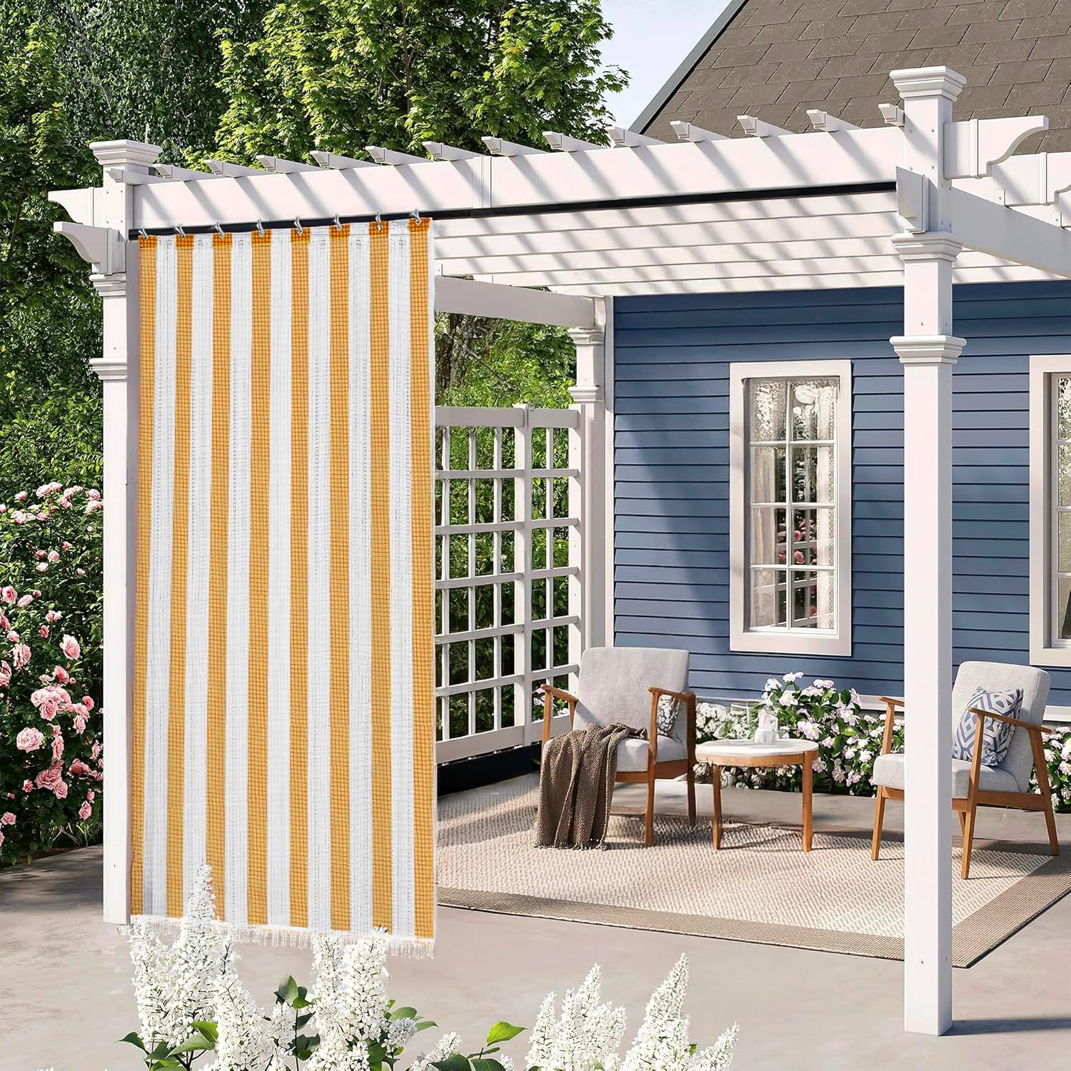 PARAMAISON Tenda Zanzariera, Retinata Antimosche Antizanzara Waterproof, Occhiellata con Gancetti | Pannello 150x250cm Bianco