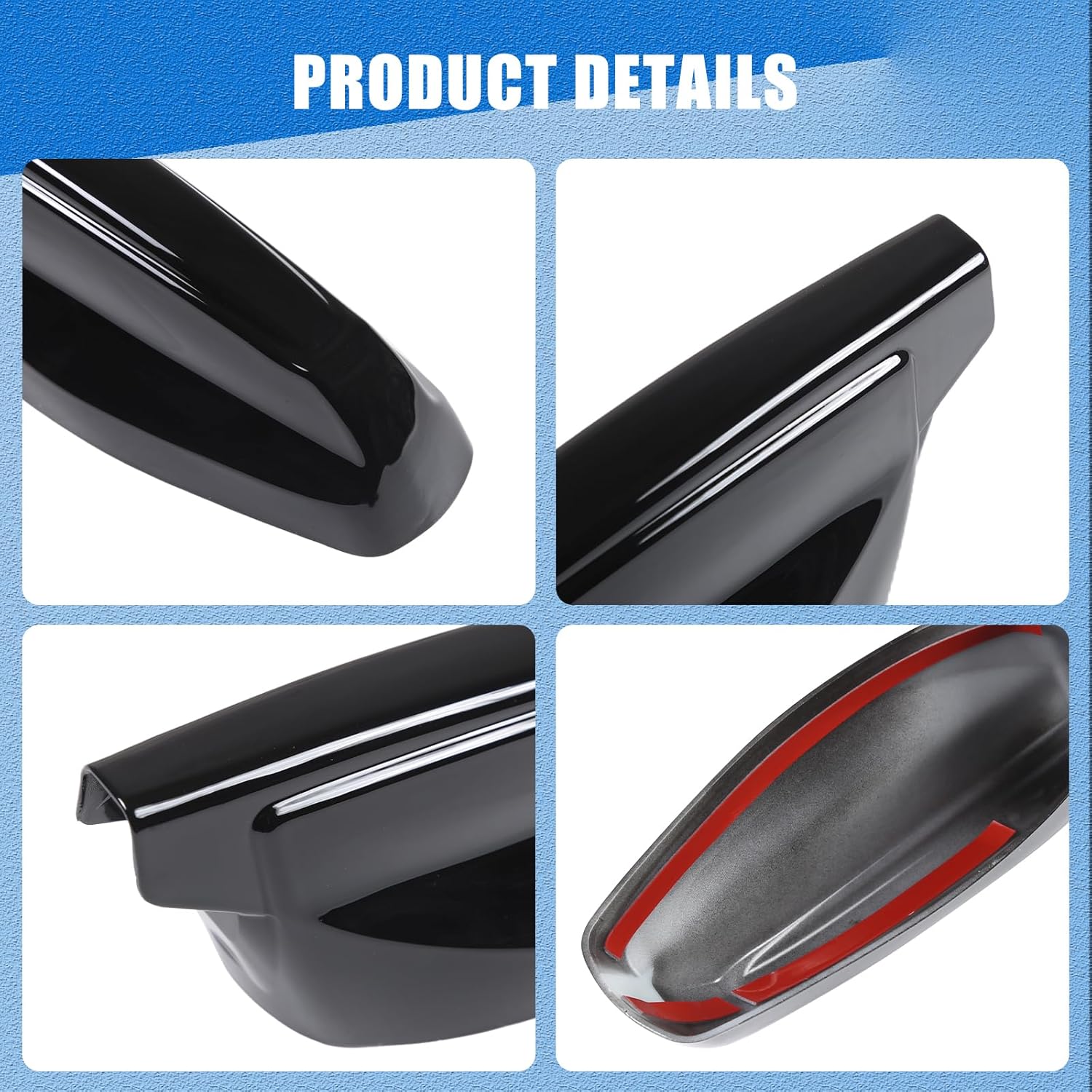 Shark Fin Antenna Cover Trim Compatible with 2020-2024 Land Rover Defender 90 110 130 Accessories, ABS Car Roof Aerials Radio Decor Cover for Defender (Glossy Black)