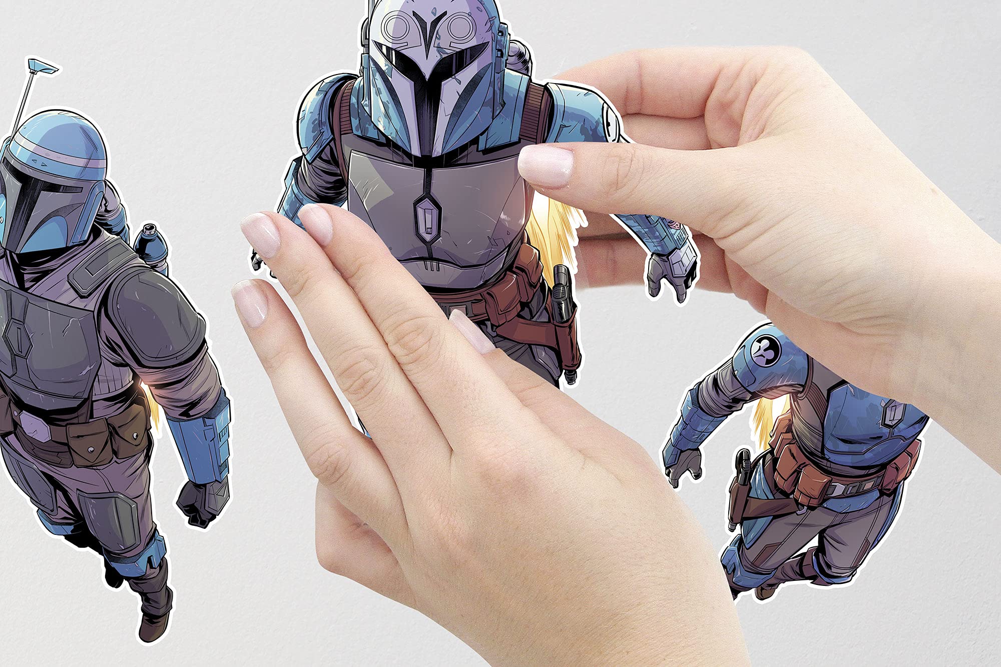 Komar Star Wars Wall Sticker Mandalorian Iconic Figures, 100 x 70 cm (Width x Height), 12 Pieces, Decorative Stickers - Image 3