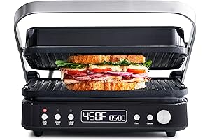 GreenPan 6-in-1 Multifunction Smart Panini Press Grill & Griddle
