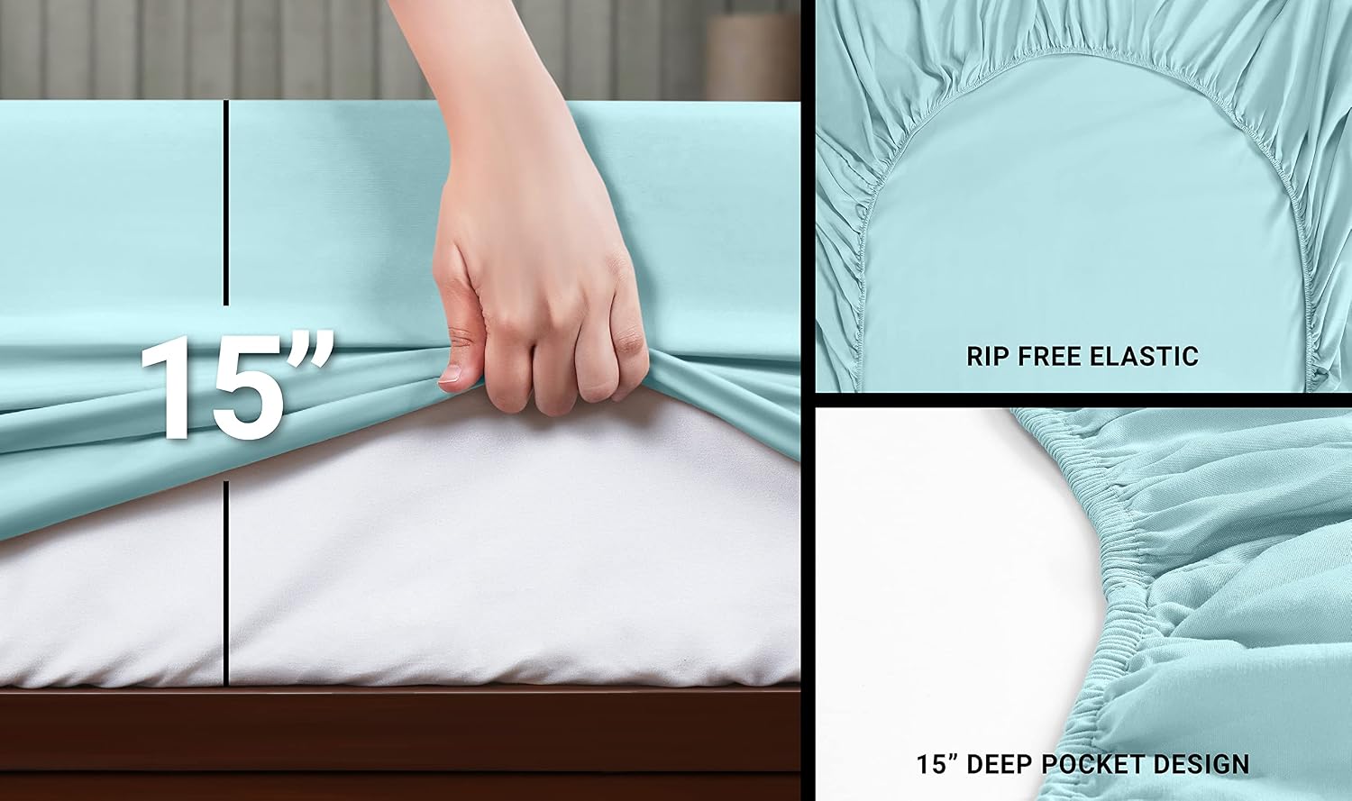 Utopia Bedding Bed Sheet Set - Soft Brushed Microfiber Fabric - Shrinkage & Fade Resistant - Easy Care (California King, Spa Blue)