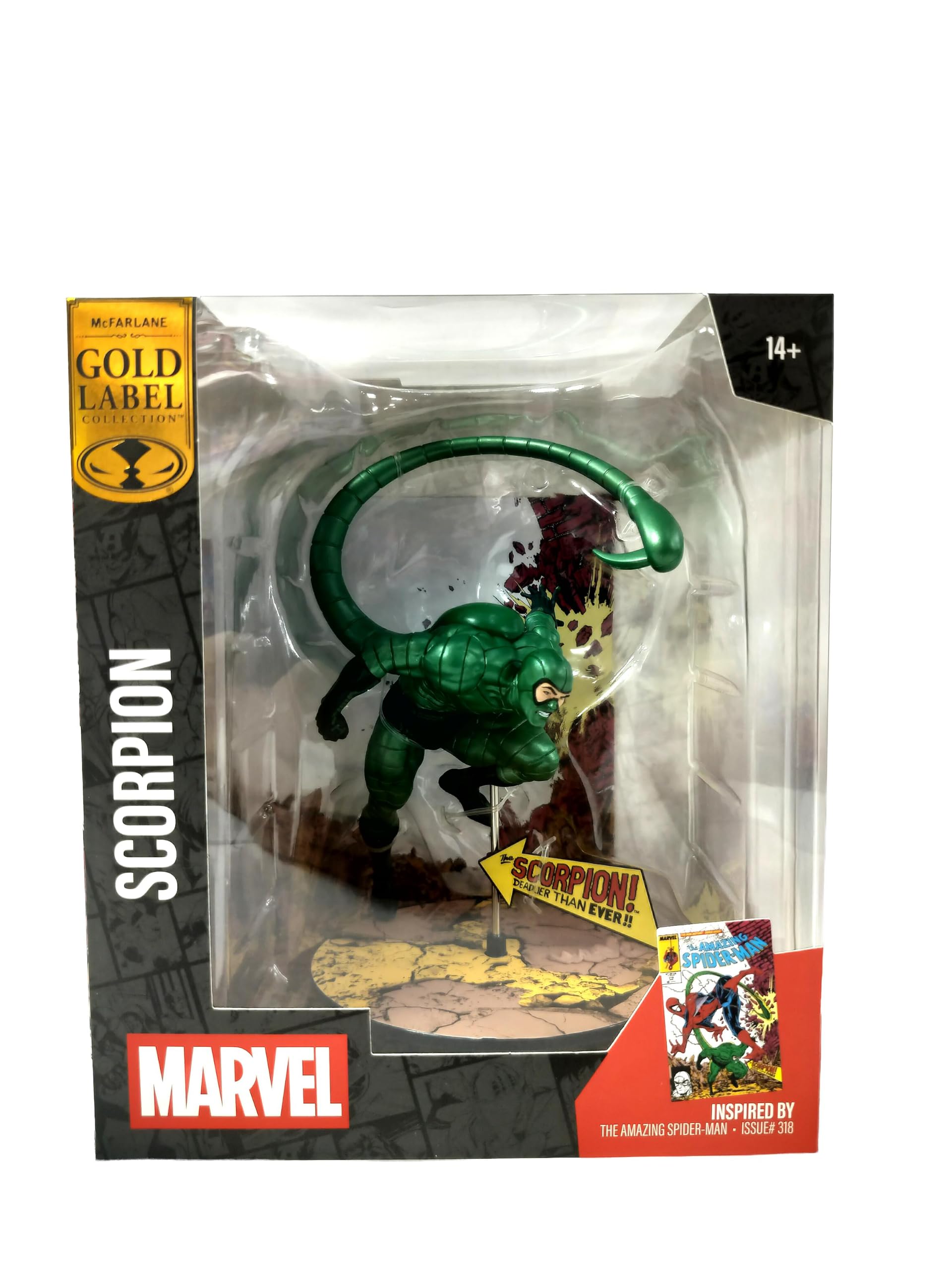McFarlane Marvel Collection Estatua 1/10 Spider-Man (Amazing Spider-Man #318) (Line Art) (Gold Label)