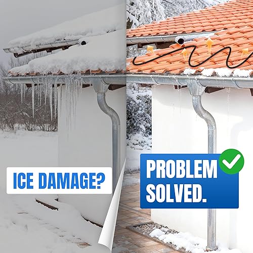 Vista 7 de MAXKOSKO Cable de calor de tubo autorregulador para protección contra la congelación de tuberías, canaleta de techo, cable de calefacción