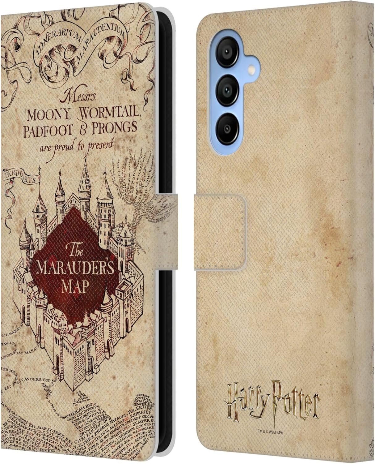 Head Case Designs Officially Licensed Harry Potter The Marauder's Map Prisoner of Azkaban II Leather Wallet Case Compatible with Samsung Galaxy A16 5G