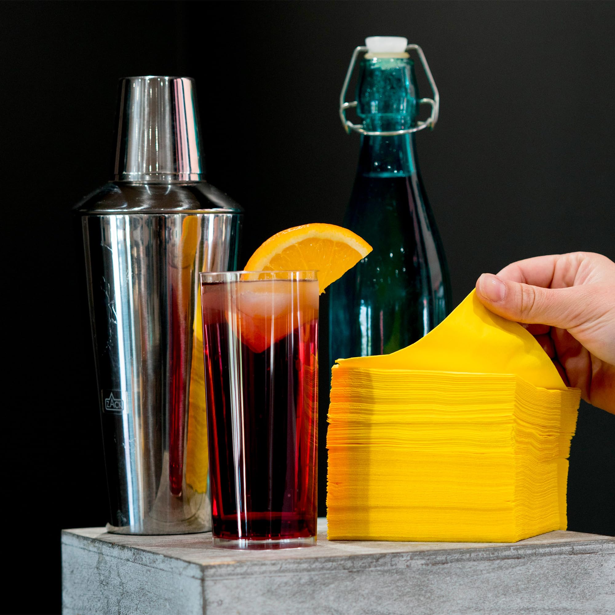 Table'Colors 100 Verres Tube 30 cl Lavables et Réutilisables - Fabriquée en France - Parfaits pour Cocktails et Apéritifs - Jus d'orange - Soda - Pastis