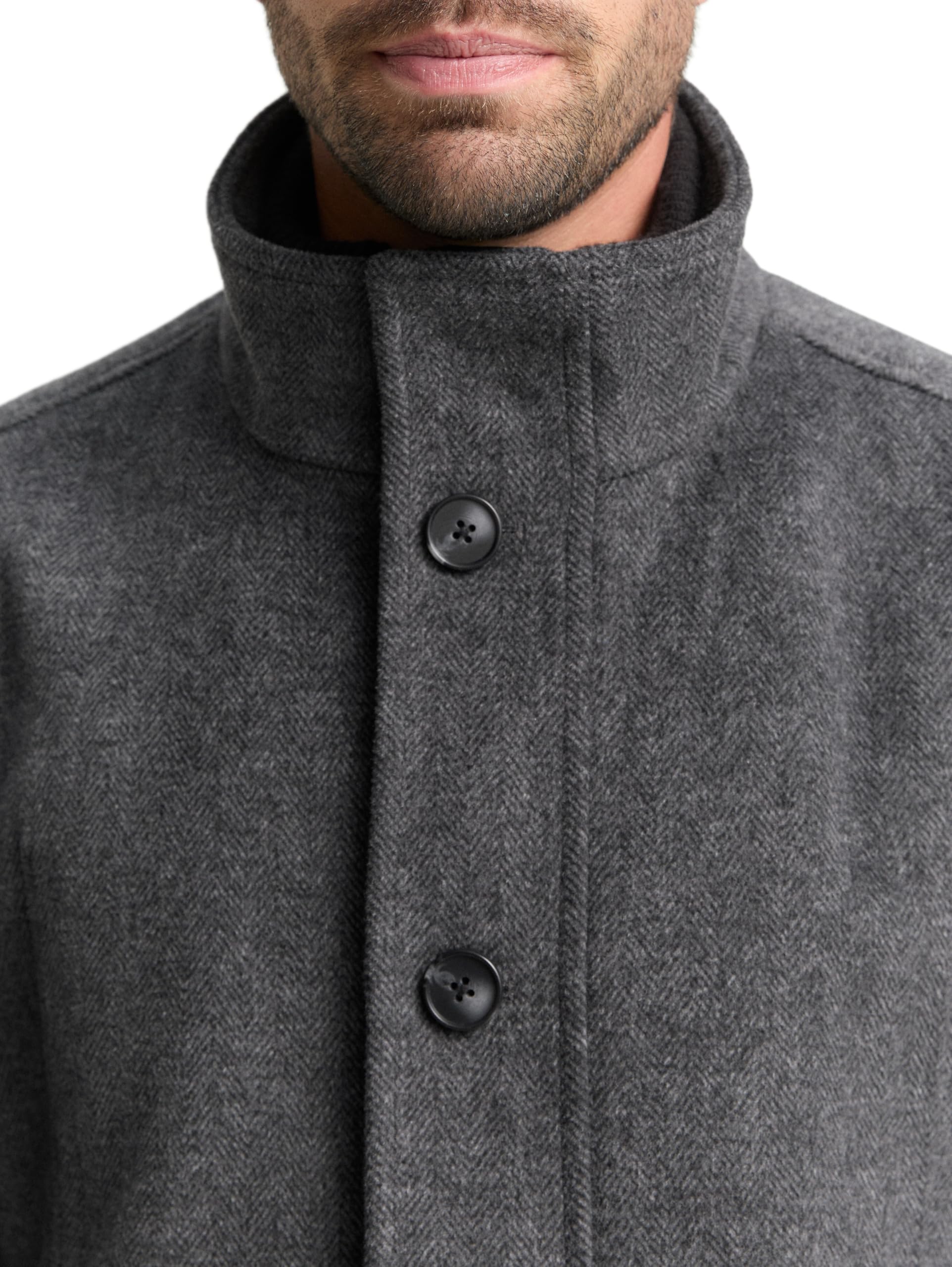 Tom Tailor Herren Wollmantel mit Innenjacke