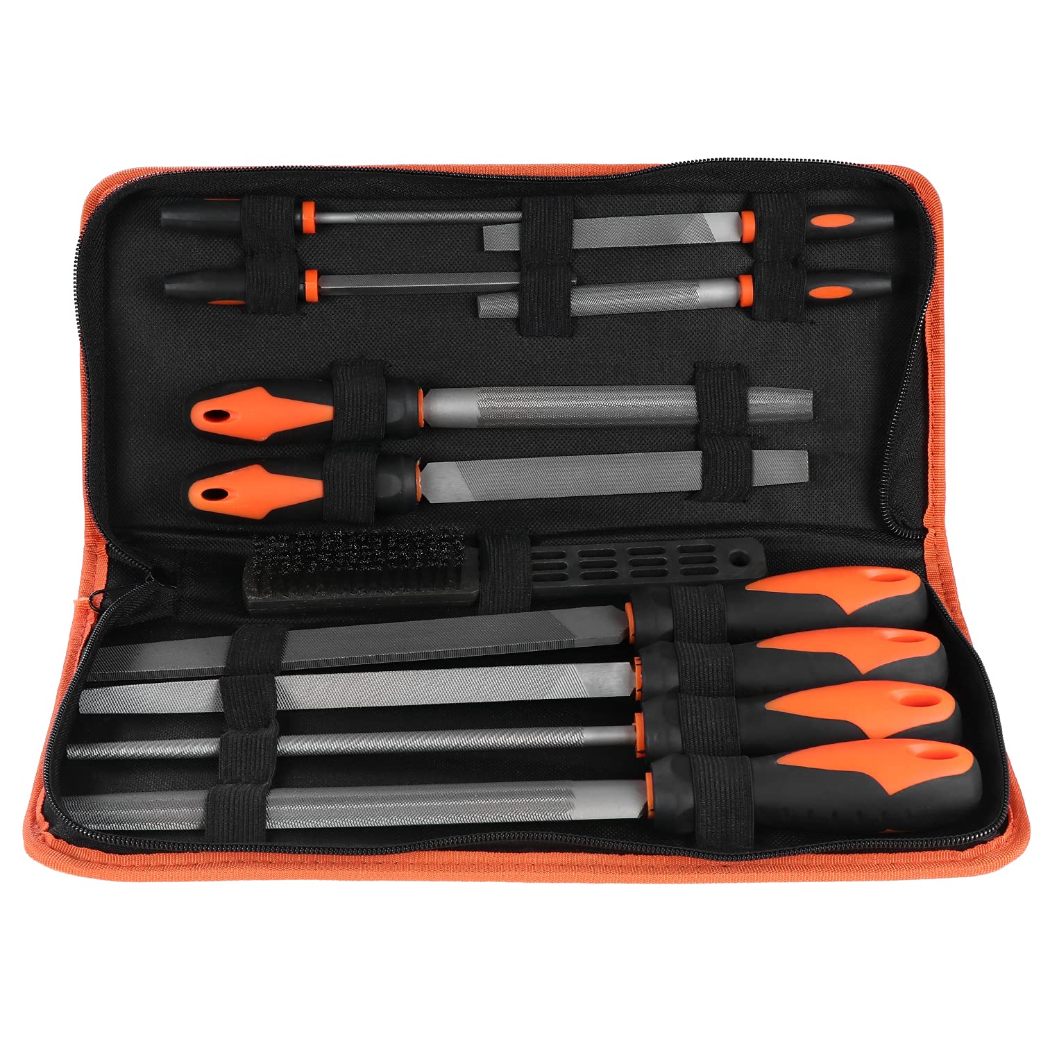 WiMas11 in One Metal File Set, Wood Rasp File Tool, Workshop File Including Flat, Half-Round, Round, Triangular, Key Files and Needle File, Wooden File for Metal DIY Craftwork