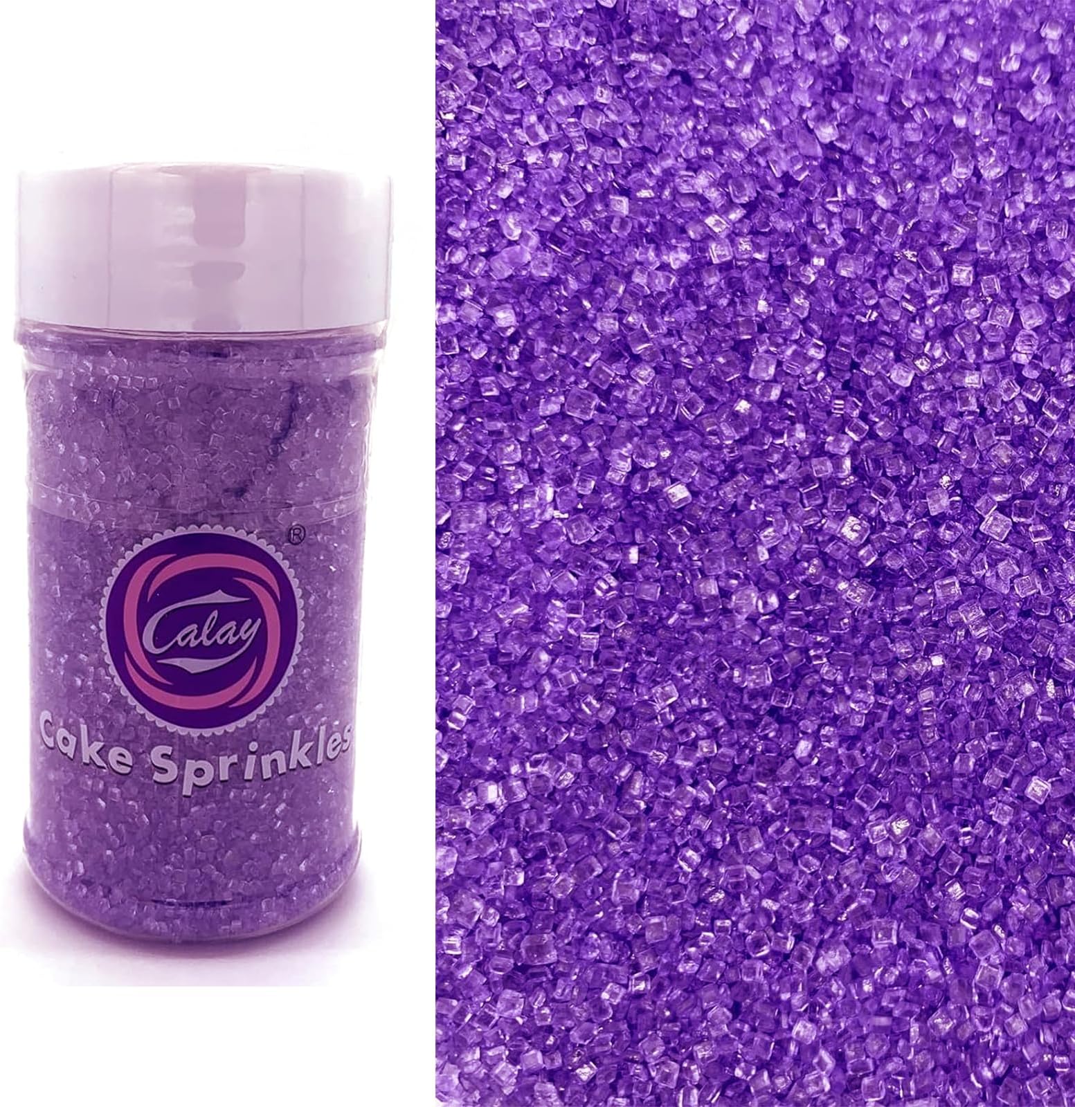 Sentovac Purple Sanding Sugar Sprinkle Edible Sparkling Sugar Crystals Sprinkles
