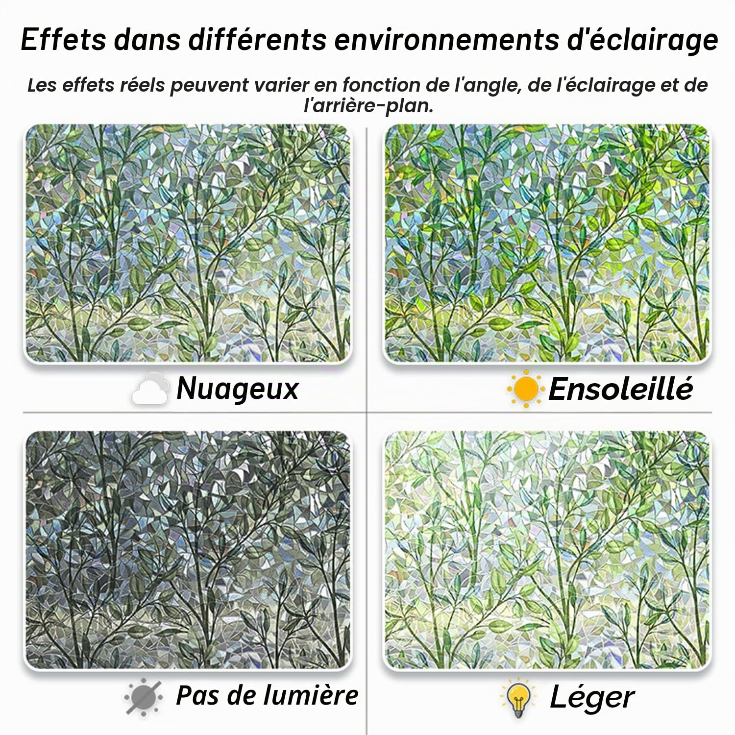 Film Anti UV Fenetre 75x400cm Film Anti Chaleur, Film Fenetre Anti Regard | Film electrostatique Vitre, Film Décorati avec Kit de Pose, pour Cuisine, Chambre, Salle de Bain, arc en ciel, opaque