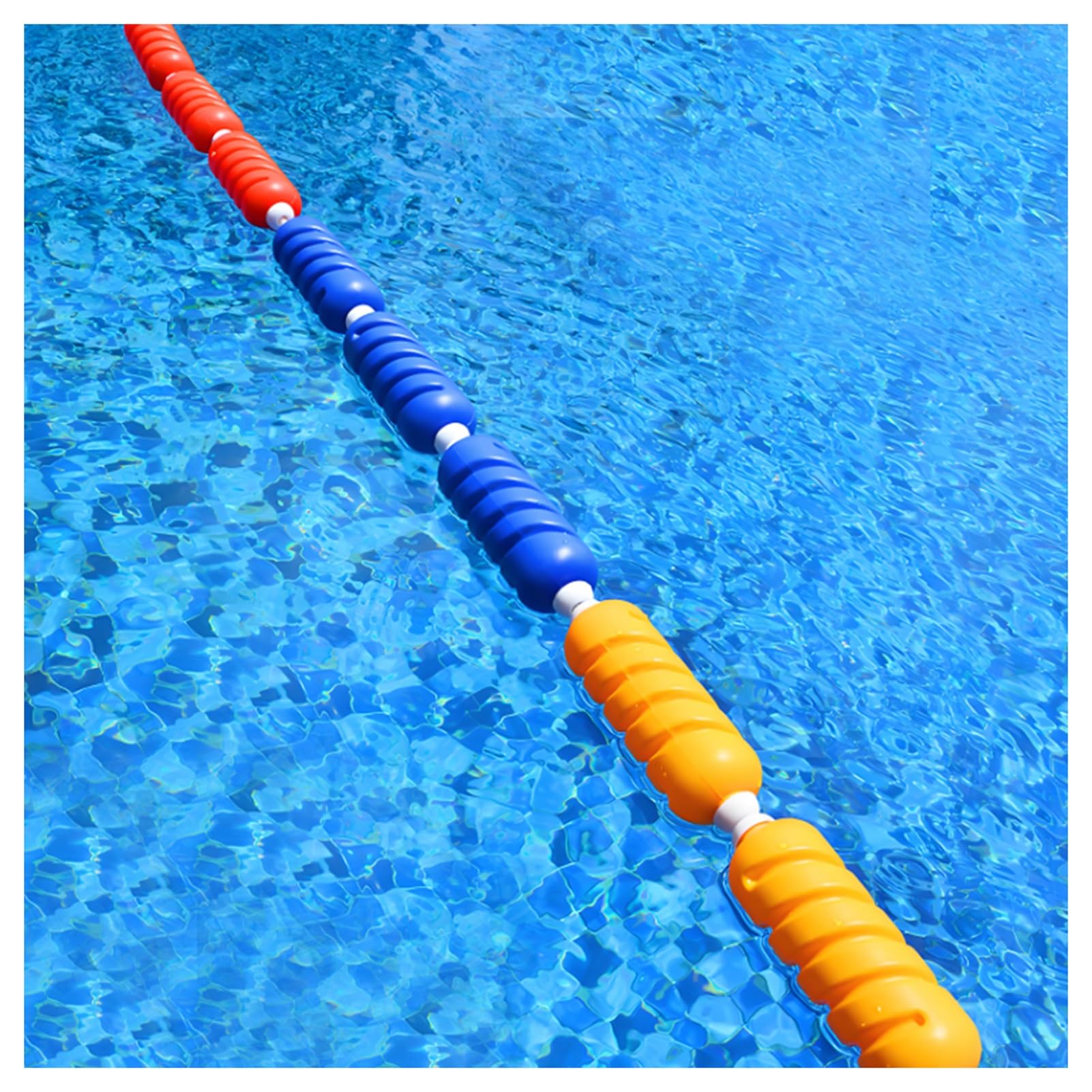 Marqueur de couloir en spirale 6cm et corde séparateur de piscine pour plage et natation