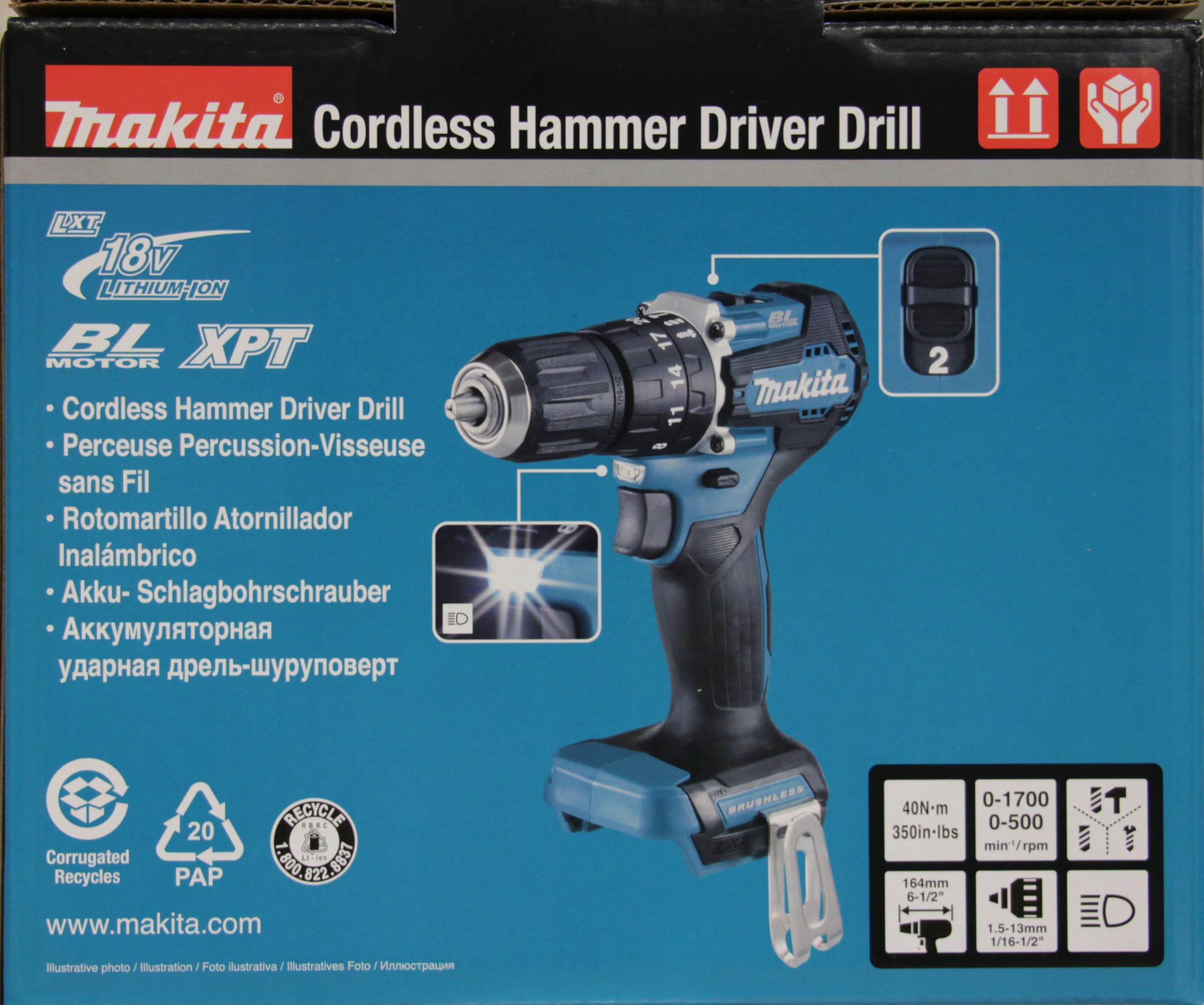 PARAFUSADEIRA/FURADEIRA 18,0V IMPACTO DHP487Z S/BATERIA | Amazon