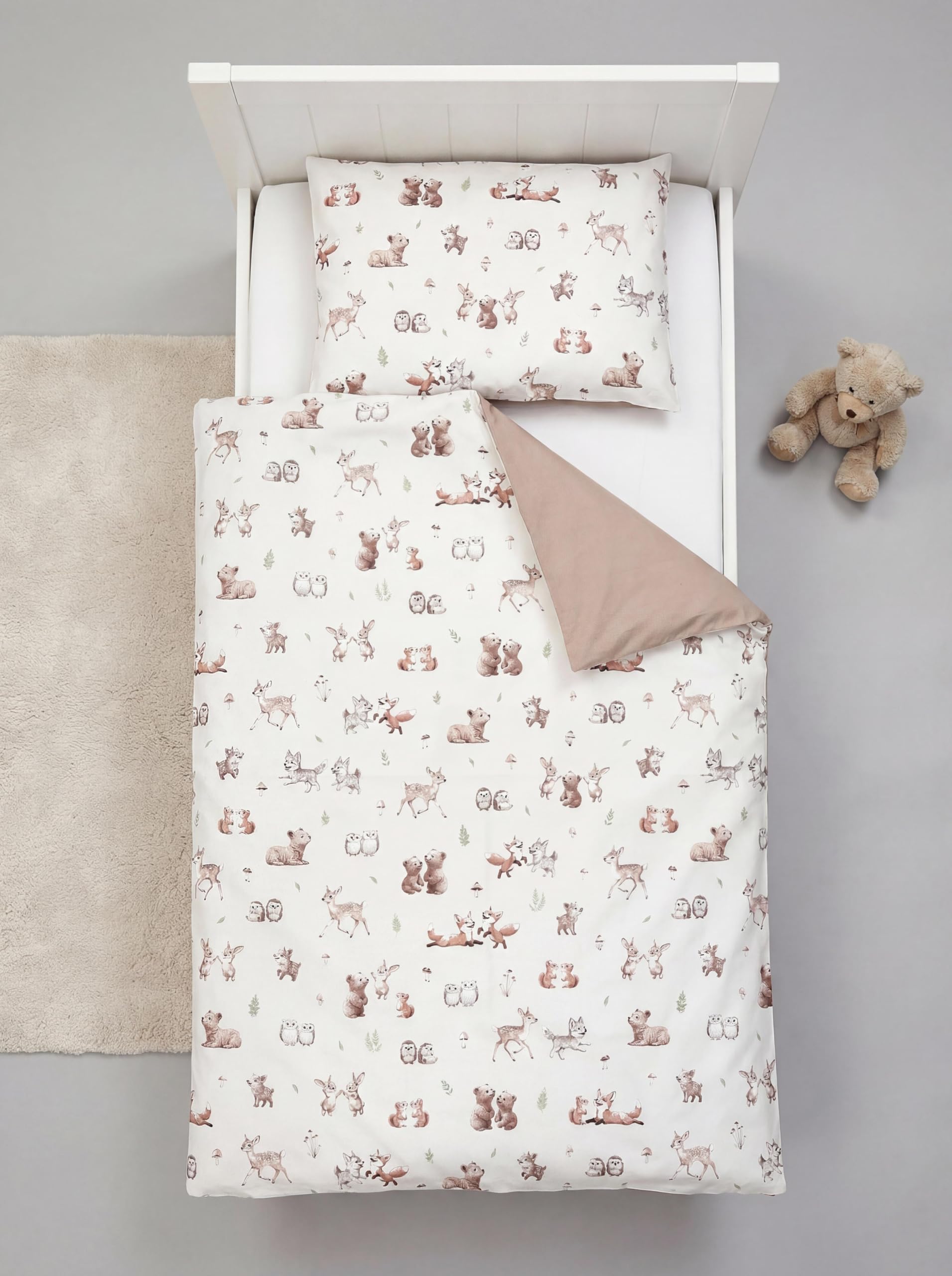 TupTam Juego de Ropa de Cama para Niños, de 2 Piezas., Conejo/Rosa/Lunares, 120x90 cm — view 96