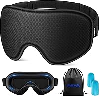 WAOAW 3D Contoured Blackout Sleep Mask for Men & Women - Breathable Adjustable Eye Mask for Travel, Yoga & Insomnia Relief