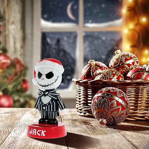 Miniatura 2 de WondaPop Disney Nightmare Before Christmas Jack Skellington 4.5" Decoración de Navidad Bobblehead solar
