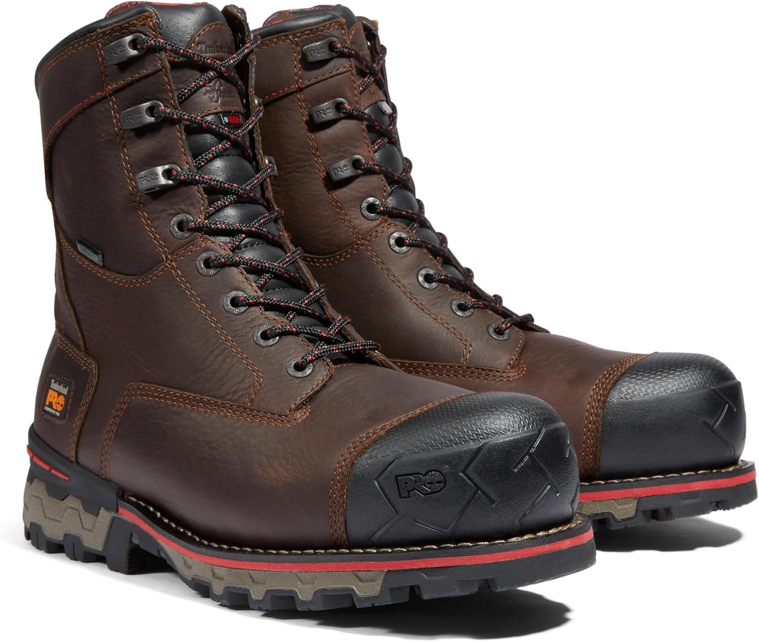 Timberland PRO Men's Boondock 8 Inch Composite Safety Toe Insulated Waterproof Industrial Work Boot, Brown-2024 NEW, 9W - Image 2