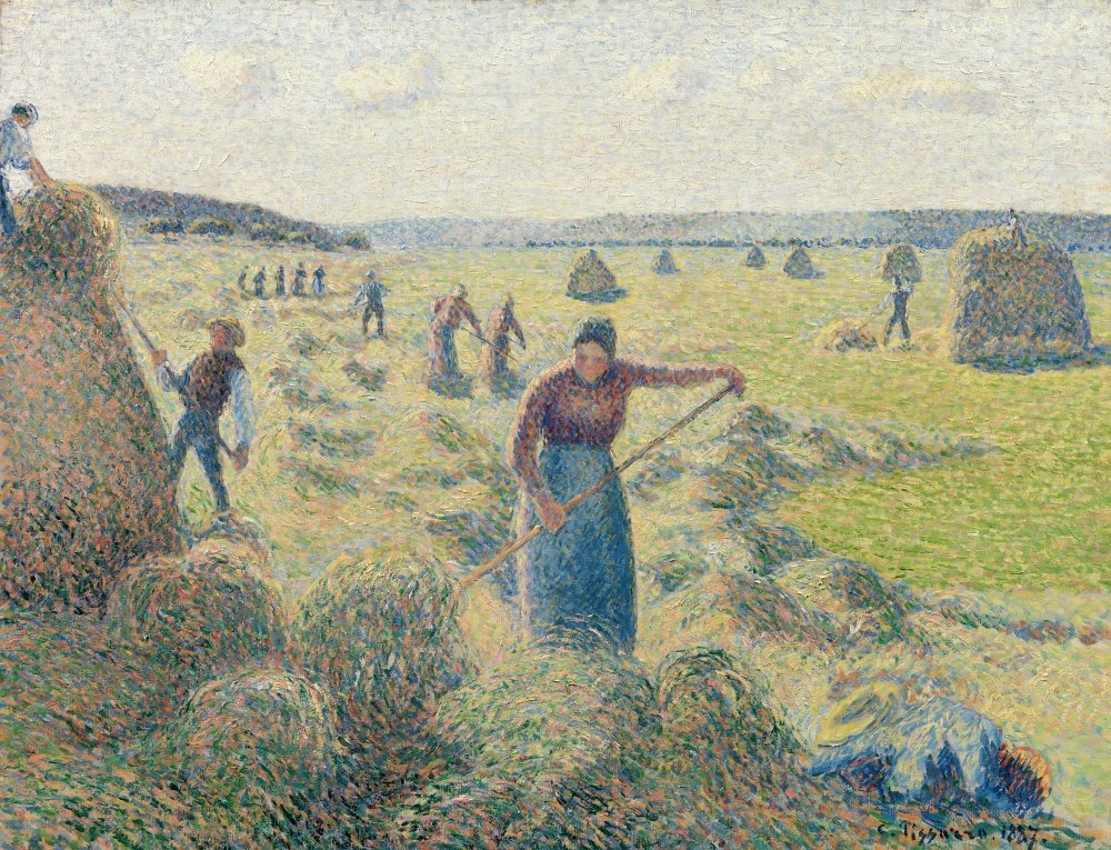 Amazon.com: Pissaro Hay Harvest 1887 NThe Hay Harvest ?ragny Oil