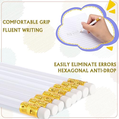 Miniatura 4 de Zonon 72 lápices de boda de 4 pulgadas, medios lápices con borrador preafilado, mini lápices de despedida de soltera, 2 HB, medios lápices cortos