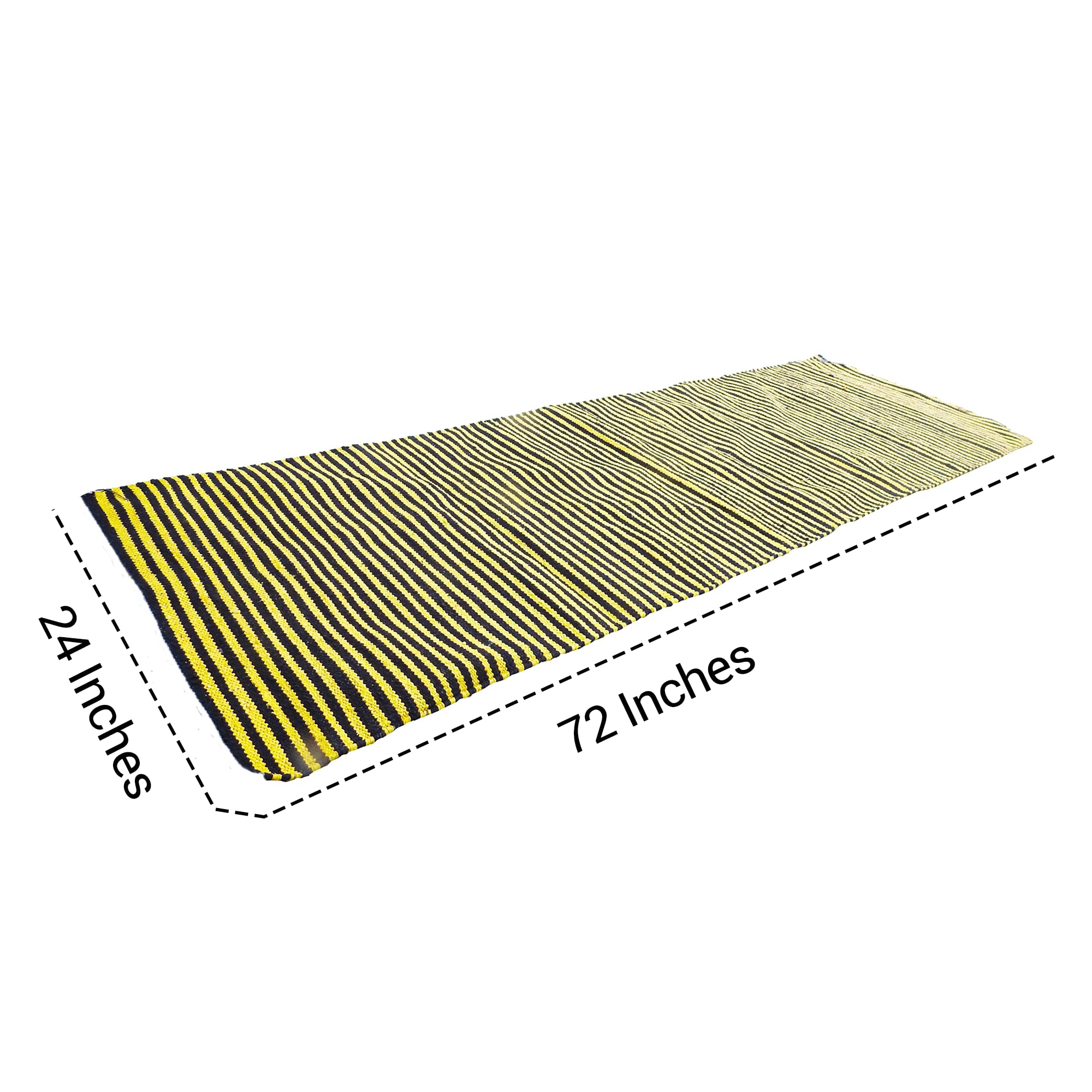 Wonder Care Tapis de yoga bio pour entraînement et tapis de yoga tissé à la main épais et respectueux de l'environnement pliable | Tapis de méditation | Tapis de yoga de voyage (jaune)