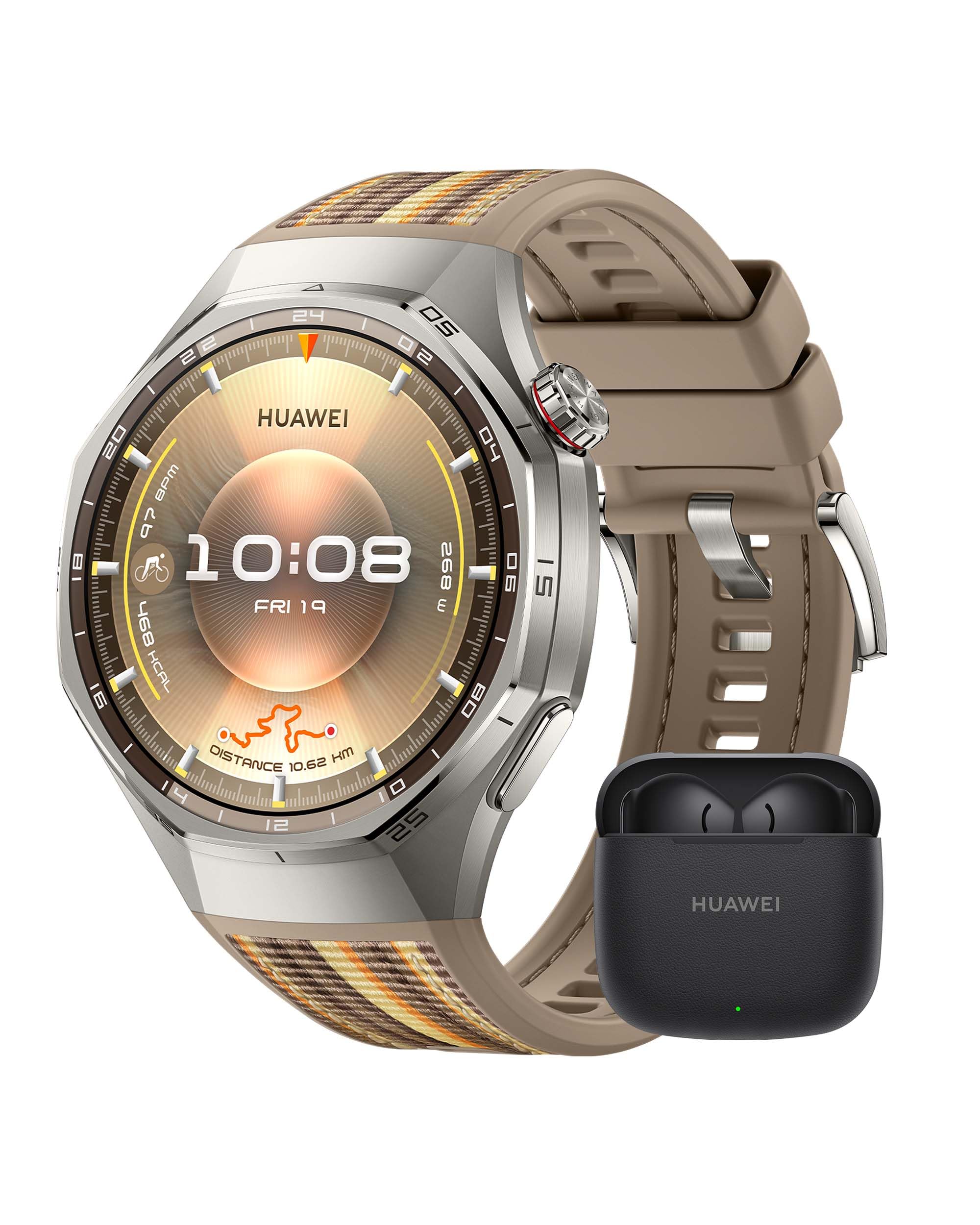 HUAWEI WATCH GT 6 Pro Marrone + FreeBuds SE 3 Nero, Smartwatch, Display AMOLED da 1,47 pollici, Fino a 21 giorni, Ciclismo di Livello Pro, Oltre 100 Modalità Sportive, iOS e Android, Analisi ECG, NFC