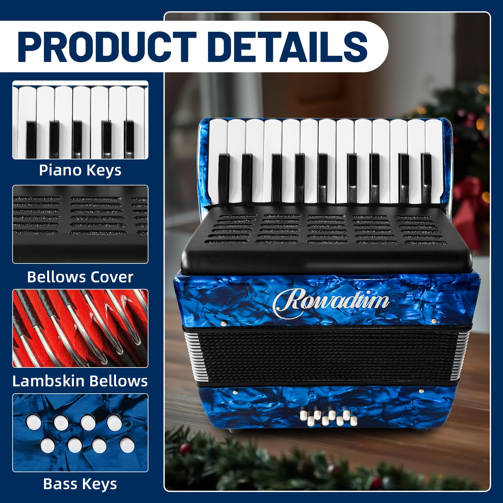 アコーディオン 美品 22キー キーボードアコーディオン アコーディオン