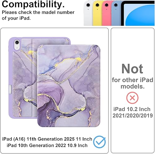 Miniatura 9 de Supveco Funda para iPad de 10.9 pulgadas de 10.9 pulgadas 2022 con portalápices - compatible con Apple Pencil 1. generación+encendido