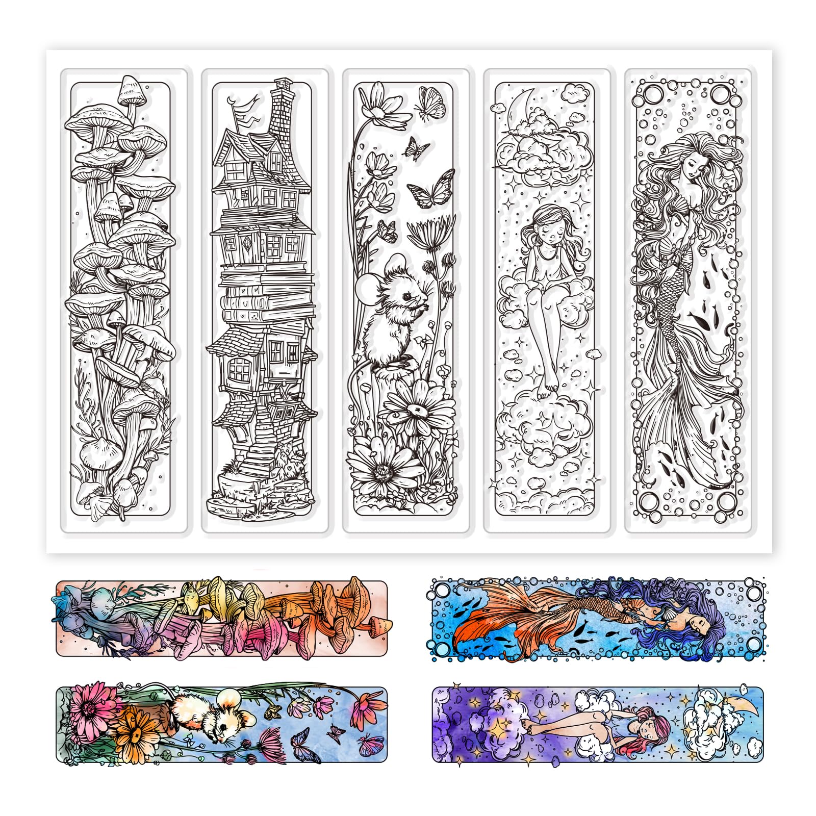 Marque-pages en silicone transparent anti-corne pour scrapbooking et album d'artisanat