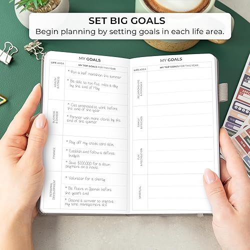 Miniatura 5 de Clever Fox - Agenda semanal de bolsillo - Agenda de metas mensuales y calendario para aumentar productividad, perfecta para bolso Tamaño 3.7" x 6.7