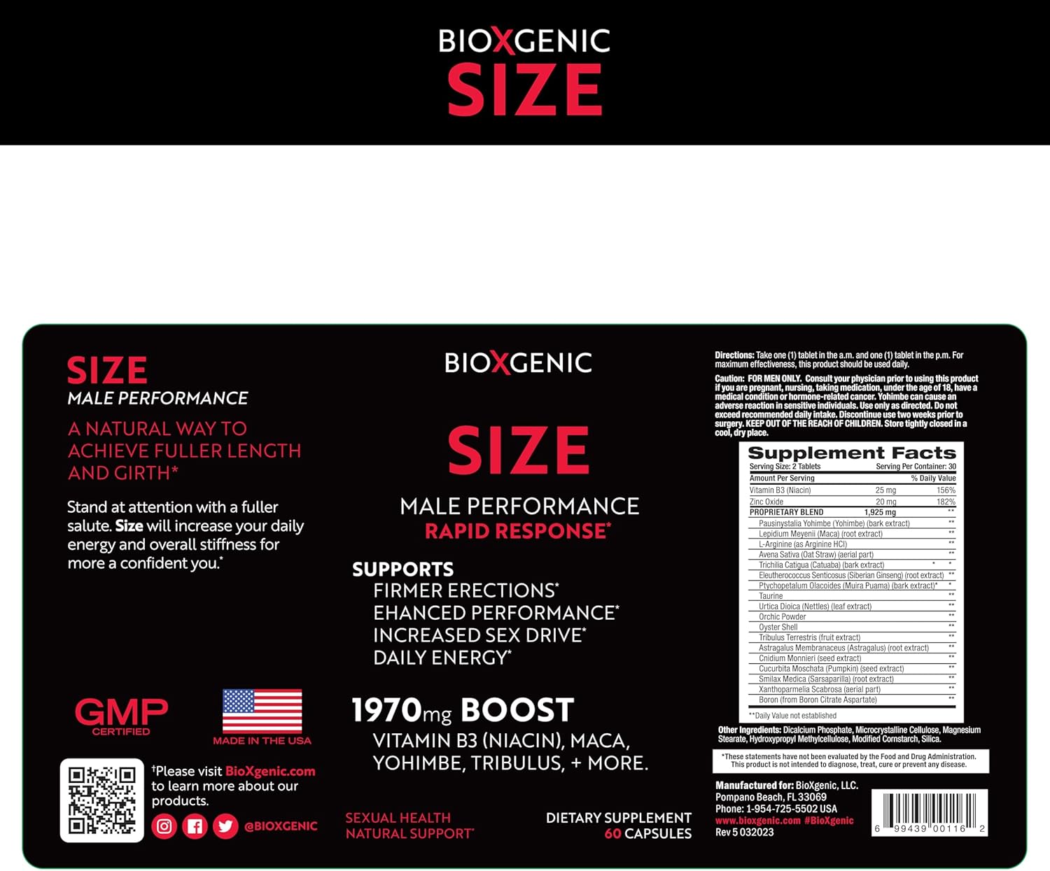 BioXGenic Size 60 tablets,,30 servings