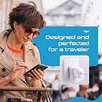 Ceptics Canada to Italy, Chile, Libya Travel Adapter (Type L) - Dual Input - Ultra Compact - Charge your Cell Phone, Laptops, Tablets (CT-12A, 3 Pack)