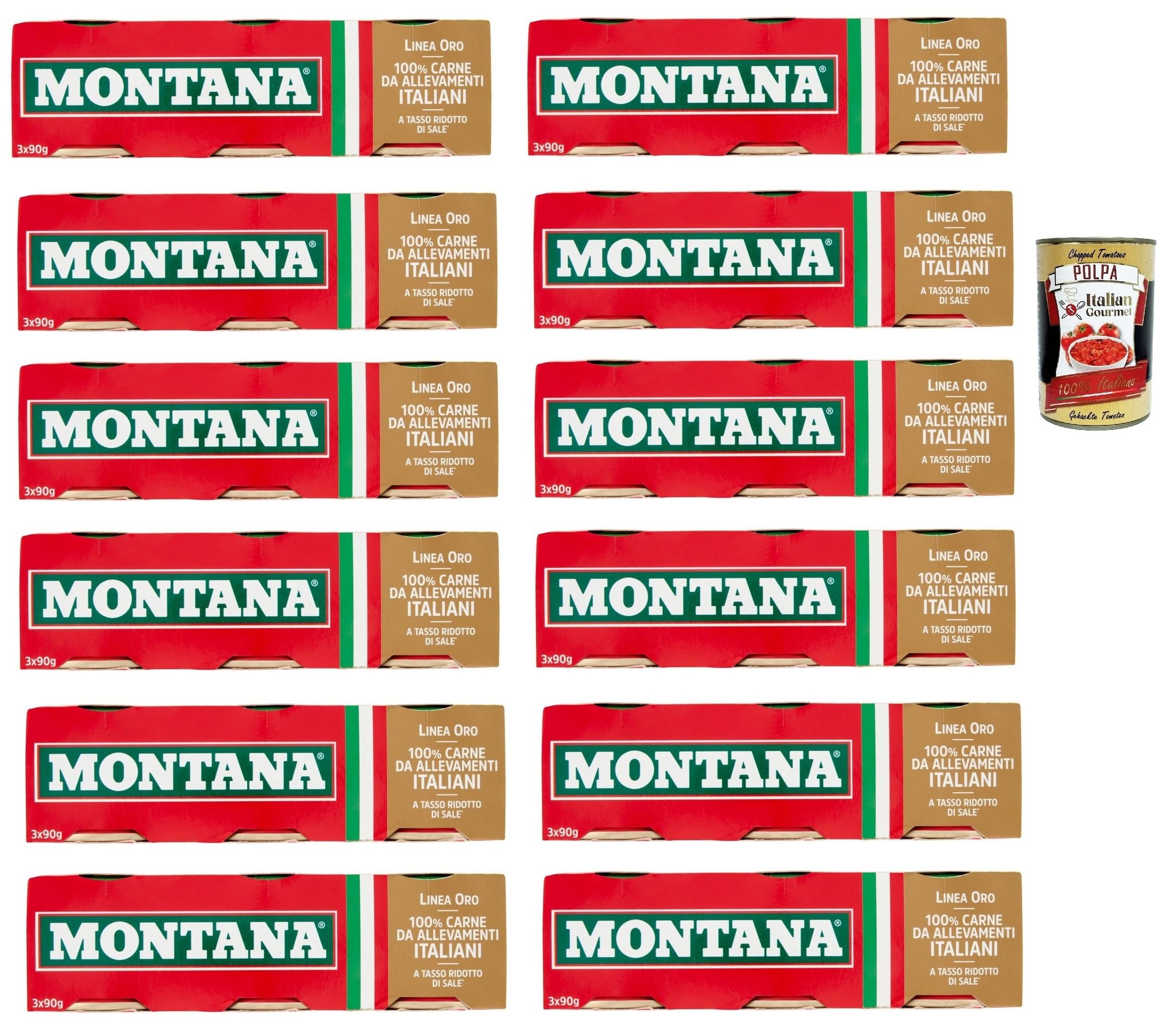Italian Gourmet Manzo in gelatina oro 12 x 3 x 90g Rindfleisch Dosen