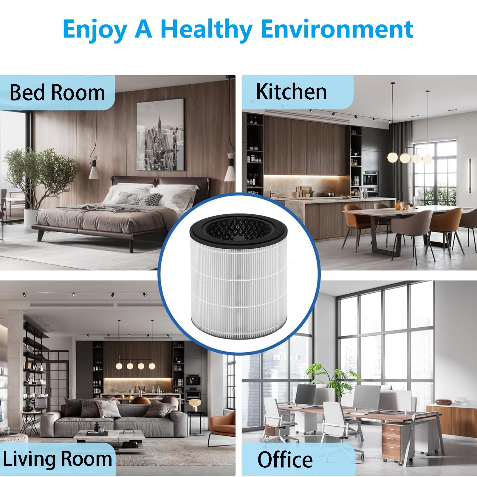 FY0293 - Filtro de repuesto compatible con Philips 800 Series AC0830/10 AC0820/10 AC0820/30 AC0819/10, purificador de aire 3 en 1, filtro HEPA verdadero y filtro de aire de carbón activado FY0293/30