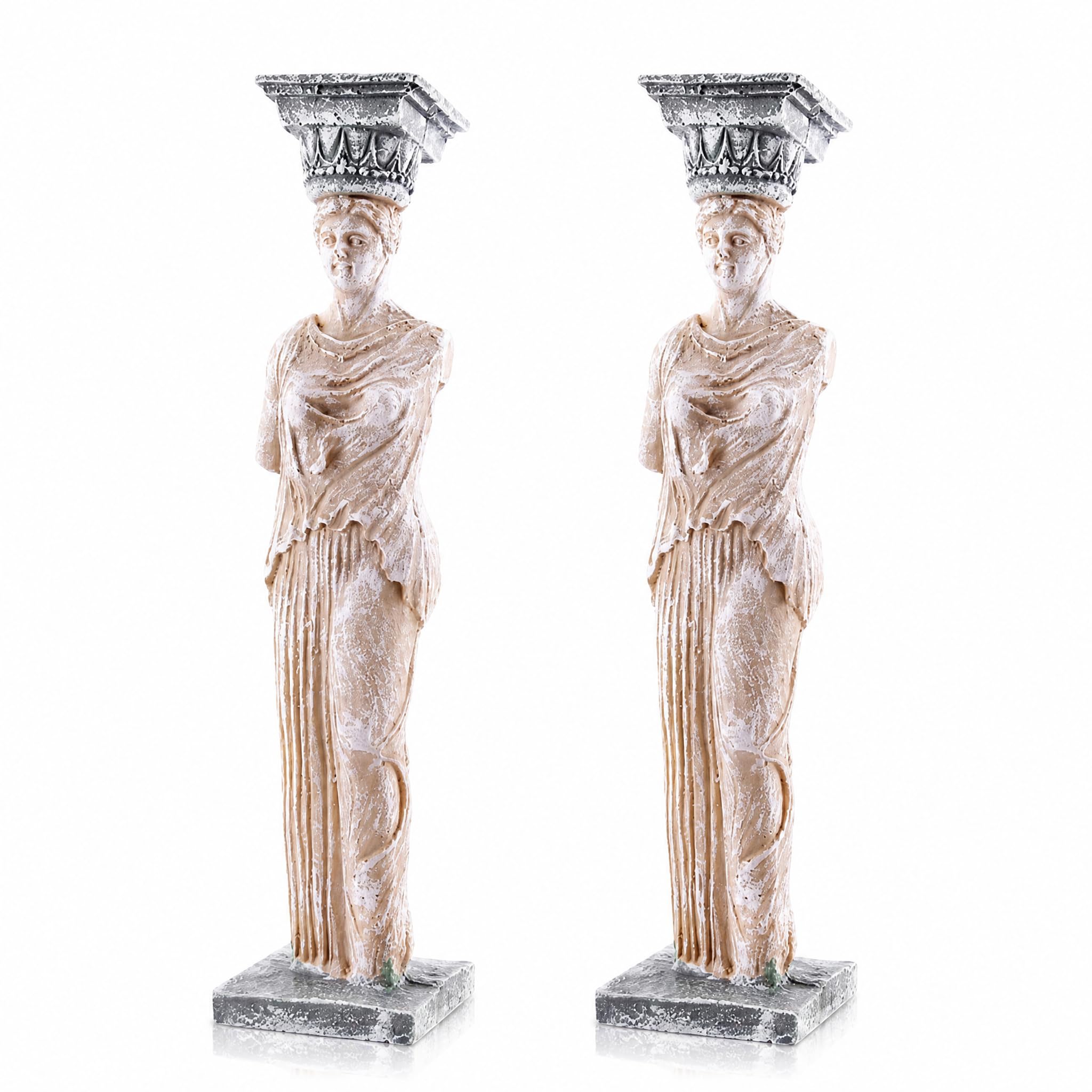 POPETPOP 2pcs Aquarium Goddess Statue Fish Tank Ornament Resin Goddess Statue Aquarium Decoration Roman Pillar Sculpture Home Decor