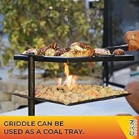 Vista 11 de GameMaker Parrilla de Cocina de Fuego Abierto – Parrilla de Fogata Portátil para Cocina de Llama Abierta, Fogatas, Anillos de Fuego al Aire Libre