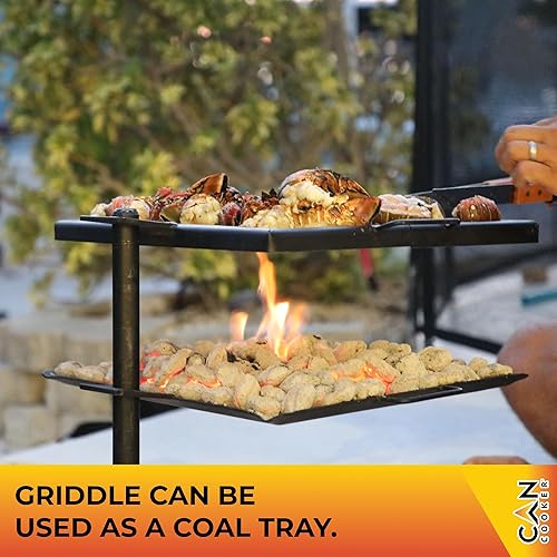 Miniatura 11 de GameMaker Parrilla de Cocina de Fuego Abierto – Parrilla de Fogata Portátil para Cocina de Llama Abierta, Fogatas, Anillos de Fuego al Aire Libre