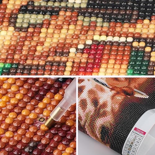 Miniatura 5 de SENQAO Kits de pintura de diamante de águila para adultos, pintura de diamante redondo de águila calva americana, para decoración de habitación,