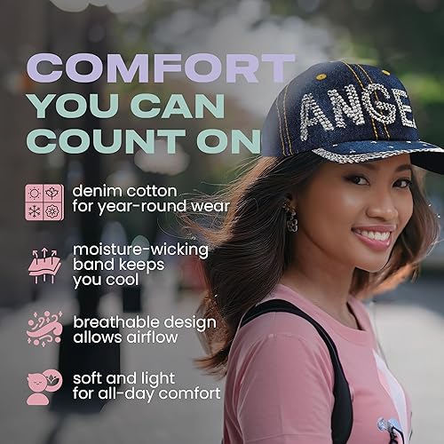 Vista 3 de Forest & Twelfth Gorra de béisbol de moda, adornado con diamantes de imitación de cristal, piedras preciosas sintéticas, bordado