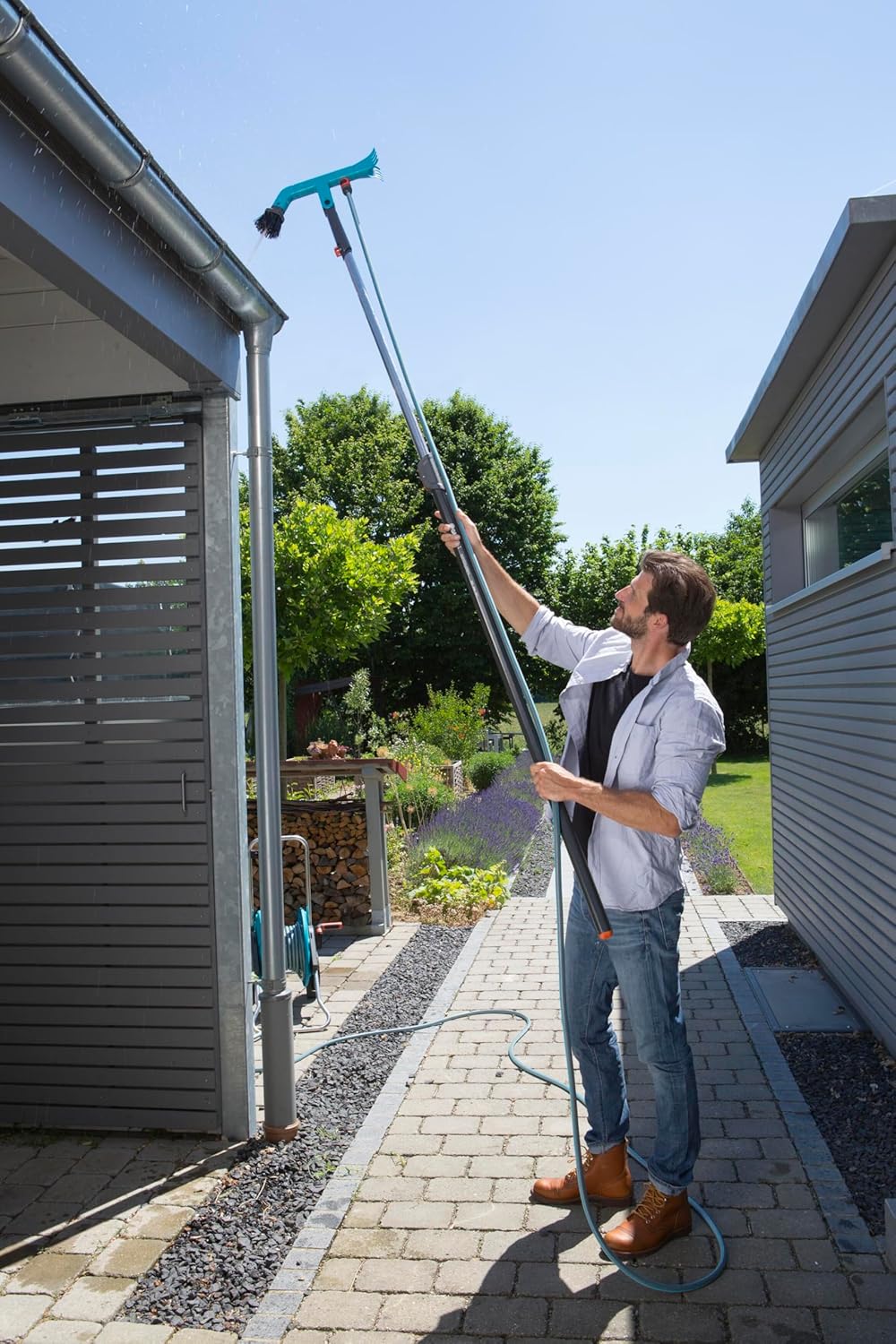 GARDENA 03651-20 Combi System Gutter Cleaner, Black, 47.6x15x5 cm