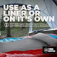 Vista 3 de Forro para saco de dormir, saco de dormir para adultos y sábanas de viaje para hotel, saco de dormir de viaje, forro de saco de dormir de campamento